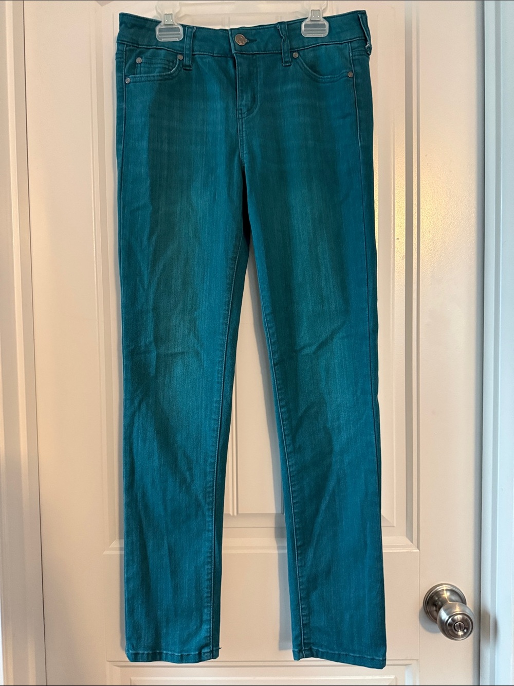 Celebrity Pink Teal Skinny Jeans for Kids